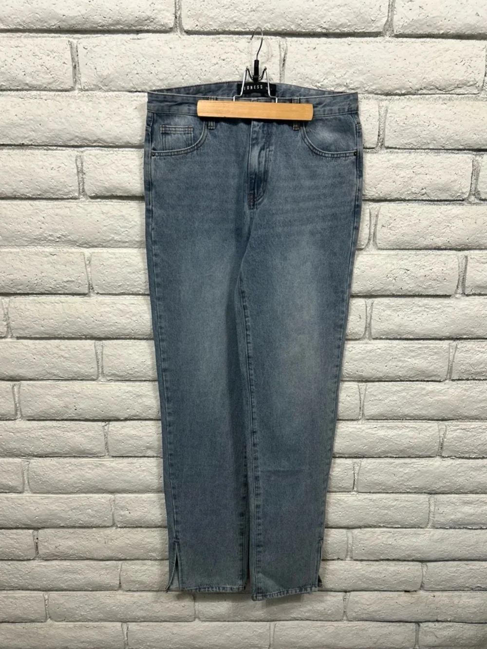 Lioness Tall Straight Leg Jeans Light Wash 34.5” Inseam Size L